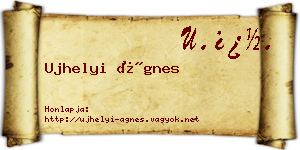 Ujhelyi Ágnes névjegykártya